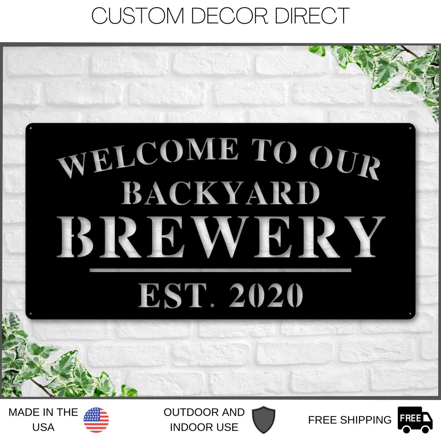 Welcome to Our Backyard Brewery Sign, Personalized Brewery Sign, Home Brewery Sign, Backyard Decor, Welcome Sign, Personalized Sign, Metal