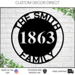 Address Sign, Metal Address Plaque, Metal house numbers, Circle Address, Custom Address Sign, Home Address Sign, Address Number, Bestseller