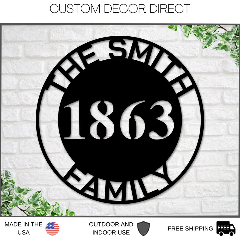 Address Sign, Metal Address Plaque, Metal house numbers, Circle Address, Custom Address Sign, Home Address Sign, Address Number, Bestseller
