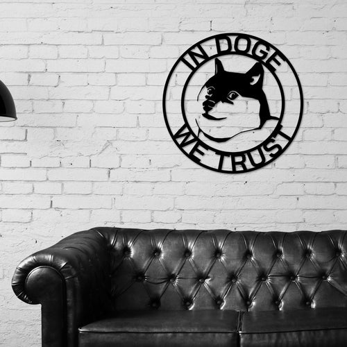 Dogecoin Sign, Metal Dogecoin Sign, Personalized Dogecoin, Custom Cryptocurrency Sign, Dogecoin Gift, Dogecoin Wall Art, Dogecoin Crypto