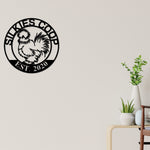 Custom Hen House Sign, Hen House Coop Sign, Silkie Chicken, Our Little Coop Sign Metal Sign, Chicken Sign, Personalized Chicken Coop sign