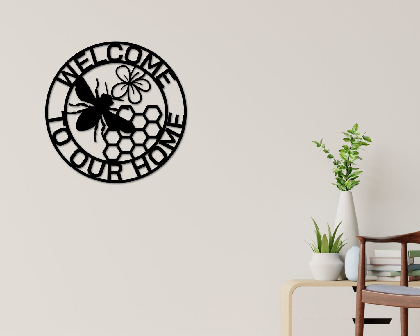 Bee Welcome Sign, Welcome Bee Sign, Metal Welcome Sign, Bee Sign, Last name Sign, Bee Decor, Metal Bee Sign, Porch Sign, Door Sign, Front