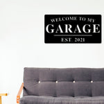 Garage Sign, Garage Decor, Personalized Garage Sign, Gift For Dad, Fathers day Sign, Welcome to my Garage, Man cave Metal sign, Dad Gift