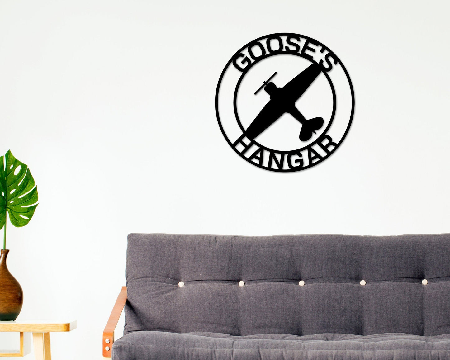 Airplane Hangar Sign, Personalized Pilot Name Sign, Custom Aviation Lover, Man Cave Sign, Airplane
