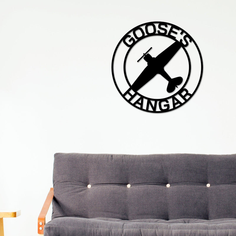Airplane themed Nursery Sign, Airplane Name Sign, Metal Circle Name Sign, Custom Baby Sign, Kids Airplane Name Sign, Aviation Nursery Decor