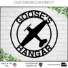 Airplane Hangar Sign, Personalized Pilot Name Sign, Custom Aviation Lover, Man Cave Sign, Airplane