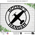 Airplane Hangar Sign, Personalized Pilot Name Sign, Custom Aviation Lover, Man Cave Sign, Airplane