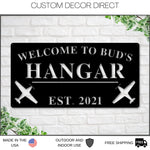 Airplane Hangar Sign, Personalized Pilot Name Sign, Custom Aviation Lover, Man Cave Sign, Airplane Sign, Personalized Airplane Sign, Plane