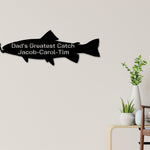 Fathers Day, Fish Sign, Fishing Sign, Fathers Day Gift, Gift for Husband, personalized sign, personalized fishing sign, Sign for fisherman