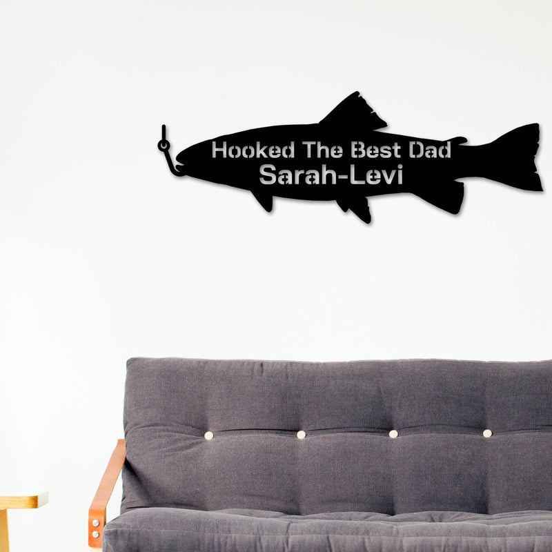 Fathers Day, Fish Sign, Fishing Sign, Fathers Day Gift, Gift for Husband, personalized sign, personalized fishing sign, Sign for fisherman