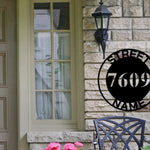 Address Sign, Metal Address Plaque, Metal house numbers, Circle Address, Custom Address Sign, Home Address Sign, Address Number, Bestseller