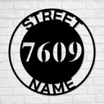 Address Sign, Metal Address Plaque, Metal house numbers, Circle Address, Custom Address Sign, Home Address Sign, Address Number, Bestseller