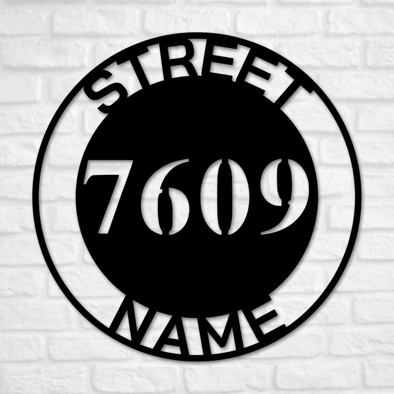 Address Sign, Metal Address Plaque, Metal house numbers, Circle Address, Custom Address Sign, Home Address Sign, Address Number, Bestseller