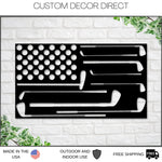 American flag golf sign, Golf USA Sign, Golf Metal Sign, Gift for Dad, Gift For Golfer, Gold Gift Sign, Fathers day Gift, Gift For Dad