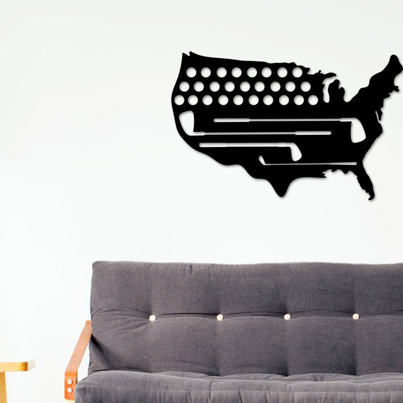 Golf USA Sign, Golf Metal Sign, America Golf Decor Sign, Gift for Dad, Gift For Golfer, Gold Gift Sign, Fathers day Gift, Gift For Dad, Golf