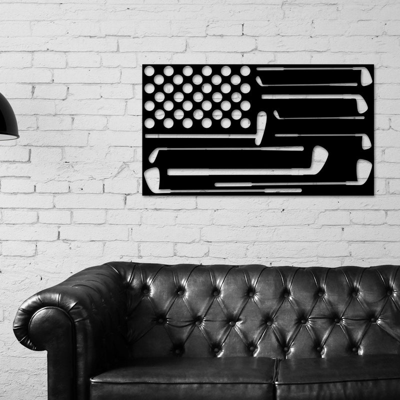 American flag golf sign, Golf USA Sign, Golf Metal Sign, Gift for Dad, Gift For Golfer, Gold Gift Sign, Fathers day Gift, Gift For Dad