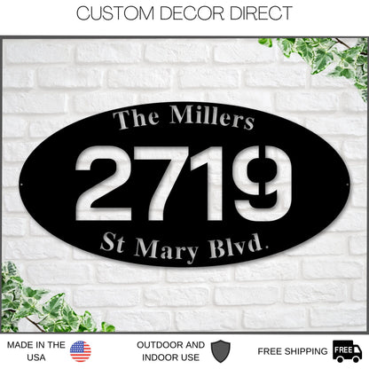 Metal Address Sign, Address Sign for House, House Address Sign, Address Number Sign, Outdoor Address Sign, Hanging Address Sign, For Yard