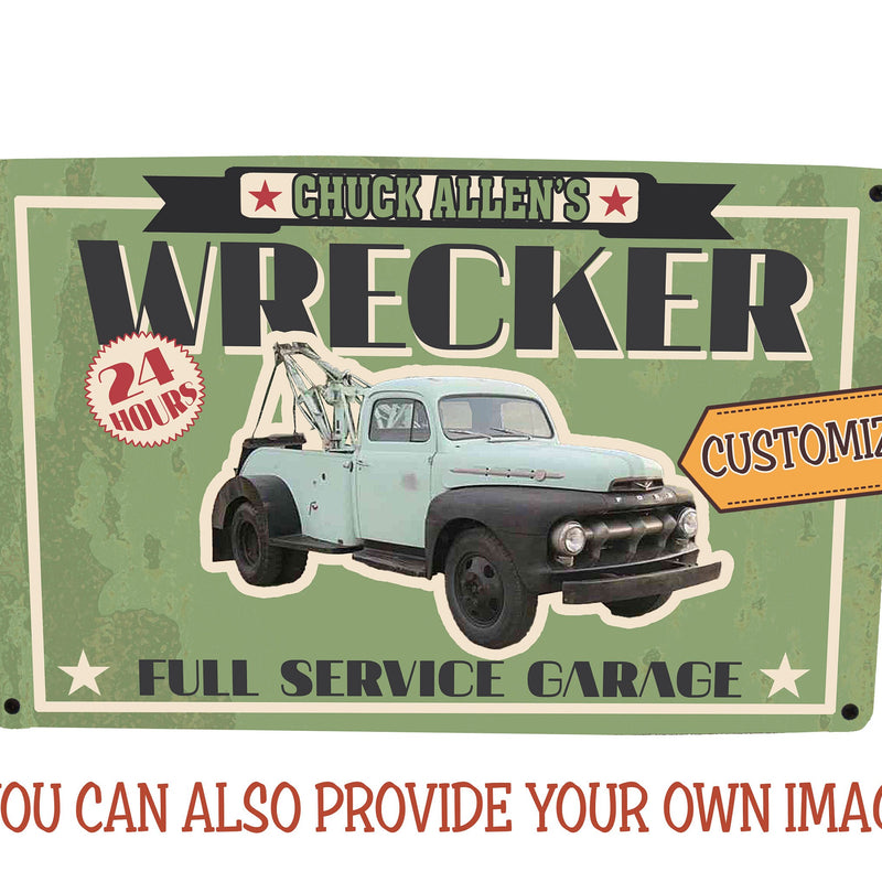 Custom Wrecker Tow Truck Sign - FREE PERSONALIZATION!
