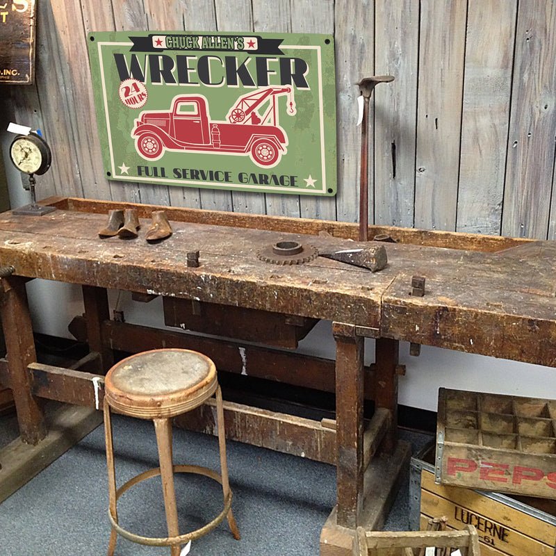 Custom Wrecker Tow Truck Sign - FREE PERSONALIZATION!
