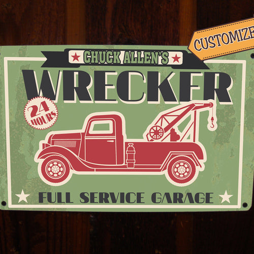 Custom Wrecker Tow Truck Sign - FREE PERSONALIZATION!