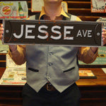 Custom, Personalized, Metal Street Sign. Vintage Green or White.