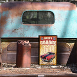 Vintage Tin Metal Sign for Garage. Free Personalization! YOUR Car Included on the Sign.