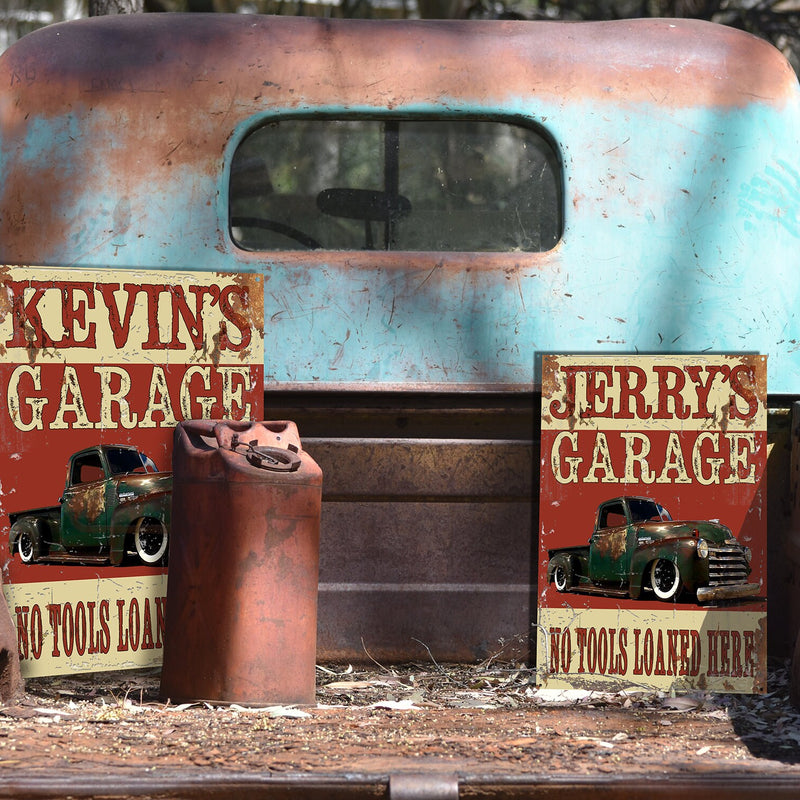 Custom Garage Sign with FREE Personalization! Vintage Tin Sign!