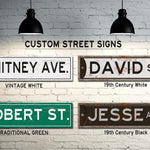 Personalized Metal Street Sign – Custom Name Sign – Last Name Sign – Man Cave Decor – Housewarming Gift – Garage Sign – Road Sign Wall Decor