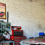 Vintage Tin Metal Sign for Garage. Free Personalization! YOUR Car Included on the Sign.
