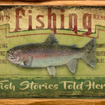 Custom Fishing Resort sign for lodge or cabin