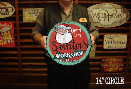 Custom Santa's Workshop Sign