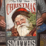 Old Time Christmas Sign - with Family Name