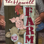 Custom Farm Sign - Cow, Pig, Chicken