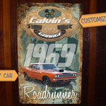 Custom Garage Sign - Featuring YOUR CAR! Vintage Tin Sign!