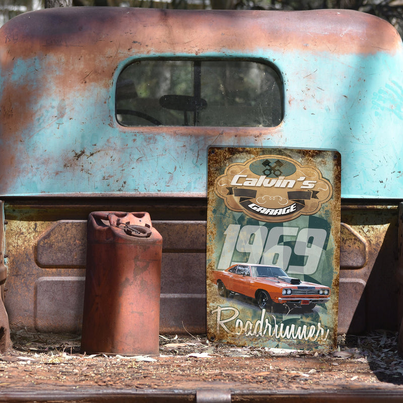 Custom Garage Sign - Featuring YOUR CAR! Vintage Tin Sign!