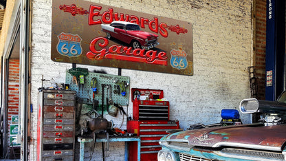 HUGE Custom Garage Sign on Metal - with picture of YOUR Car!!!