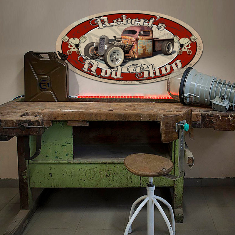 Custom Rat Rod Sign - on Vintage Metal!!!