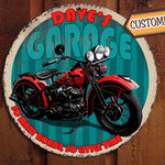 Custom, Vintage Motorcycle Sign - featuring YOUR MOTORCYCLE!