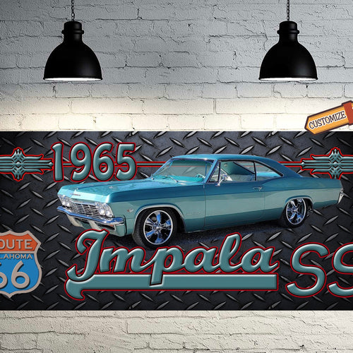 LARGE Custom Garage Sign on Metal - with picture of YOUR Car!!!