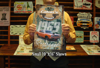 Custom Garage Sign - Featuring YOUR CAR! Vintage Tin Sign!