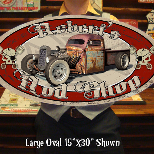 Custom Rat Rod Sign - on Vintage Metal!!!