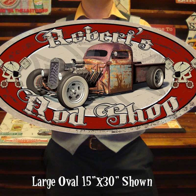 Custom Rat Rod Sign - on Vintage Metal!!!