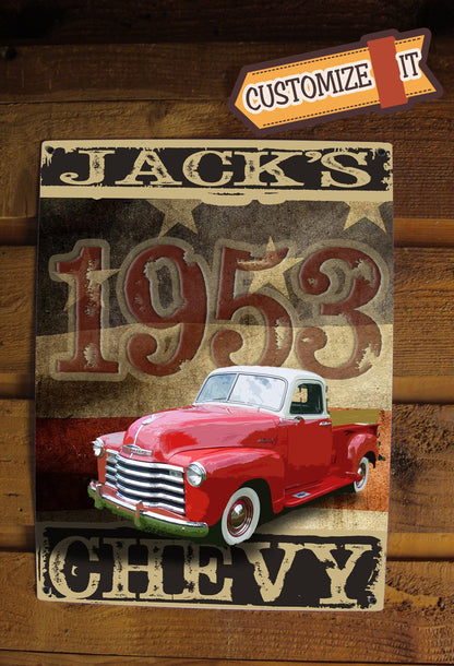 Vintage Truck Americana Sign - with YOUR TRUCK!