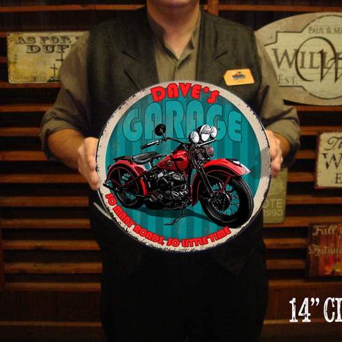 Custom, Vintage Motorcycle Sign - featuring YOUR MOTORCYCLE!