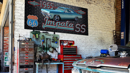 LARGE Custom Garage Sign on Metal - with picture of YOUR Car!!!