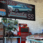 Large Custom Garage Sign – Your Car on Vintage Metal – Up to 2ft x 4ft