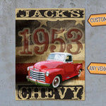 Vintage Truck Americana Sign - with YOUR TRUCK!