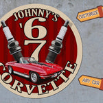 Vintage Metal Sign - with YOUR CAR! Free Personalization.