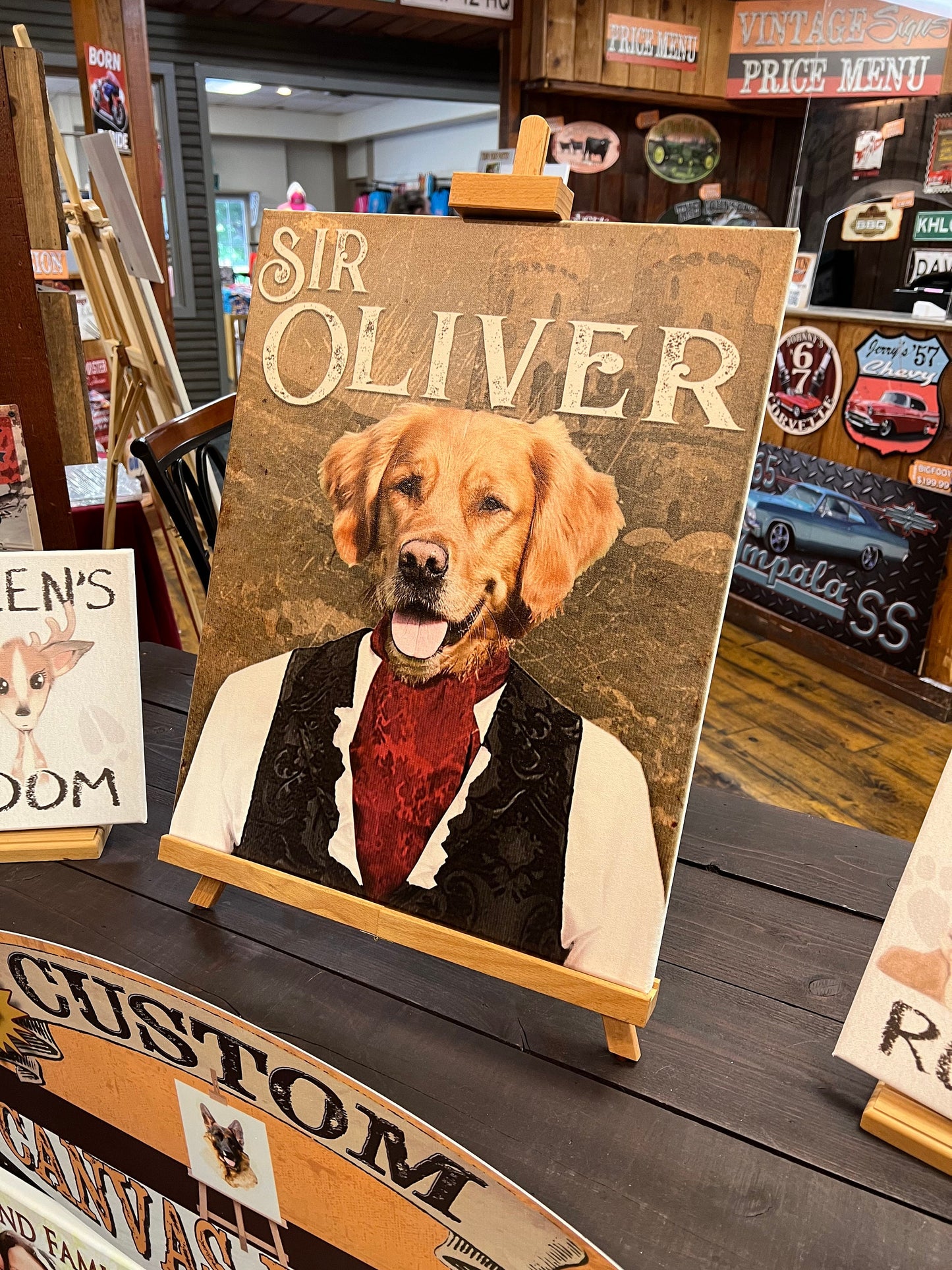 Custom Pet Portrait - Victorian Masterpiece on Canvas