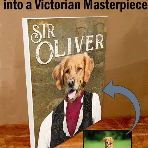 Custom Pet Portrait - Victorian Masterpiece on Canvas